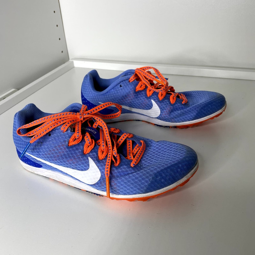 NIKE Zoom Rival D Track Spikes Shoes Blue Purple Orange 806560-418 Women's 6